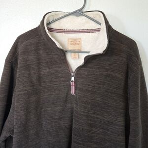Telluride | Brown Sherpa Lined 1/4 Zip Jacket Size Large